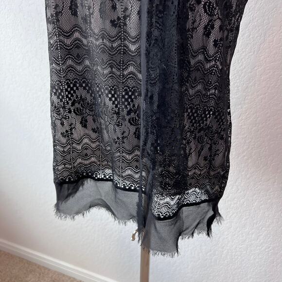 Vintage Y2K Cabi Lace Tank Top Black Goth Semi Sheer size Small Whimsygoth - Picture 7 of 9